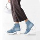 Blue Denim Classy Boots for Girls and Women Silver Grey